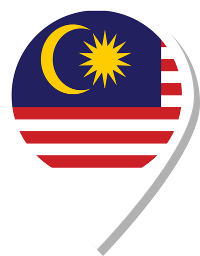 Malaysia flag check-in icon.