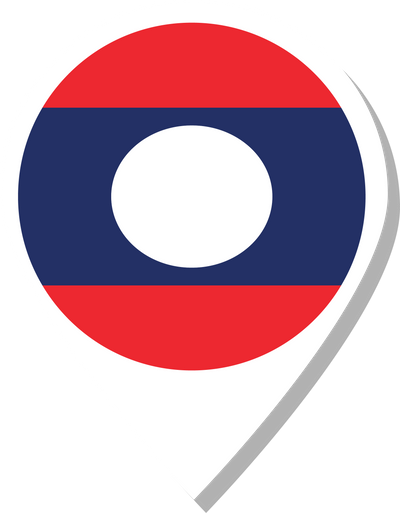 Laos flag check-in icon.